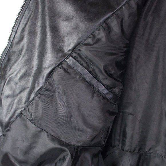 Abbraci Black Faux Leather Women's Moto Jacket with Peplum Size L - Picture 12 of 16